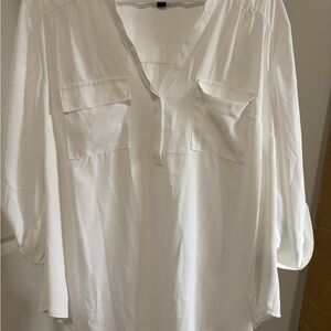 Torrid Harper Georgette 3/4 Sleeve Blouse